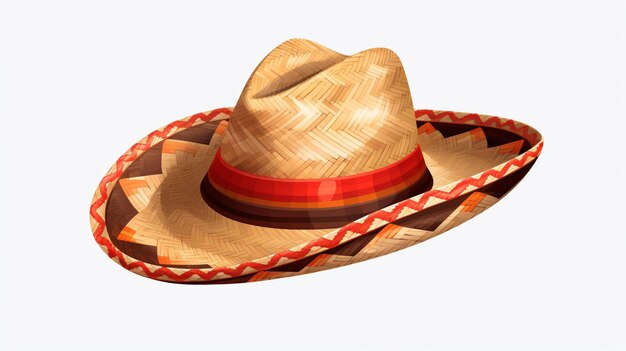 Sombrero hat isolated on transparent or white background