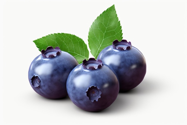 Some blueberries isolated on transparent background