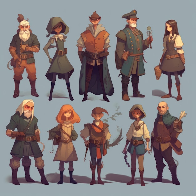 Some characters from the game character design