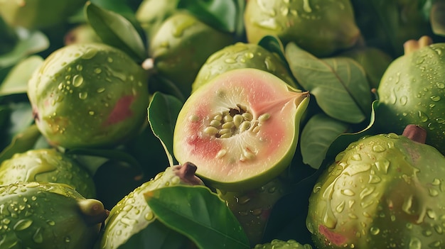 Photo some fresh guava as background