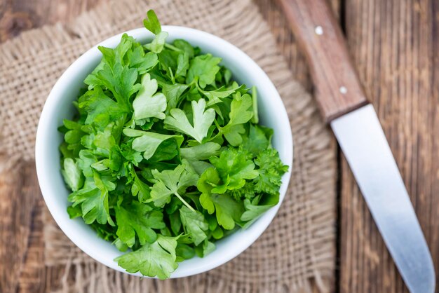 Some fresh Parsley closeup shot