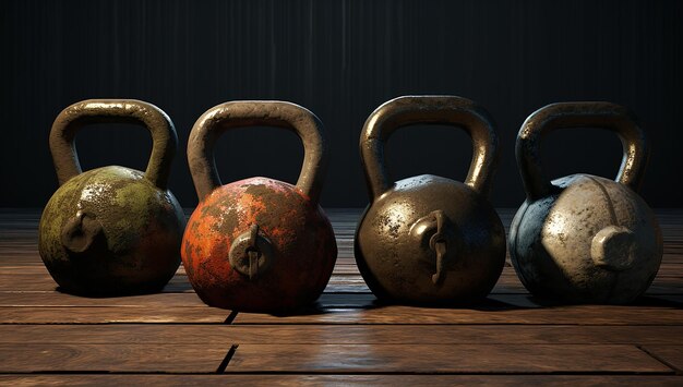 Photo some old kettlebells in the 32k style