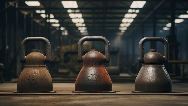 Photo some old kettlebells in the 32k style