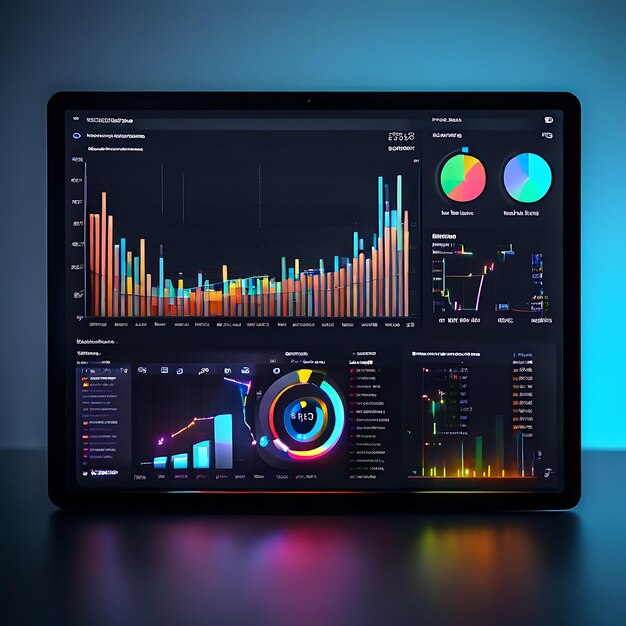 Photo sophisticated aidriven analytics dashboard realtime data