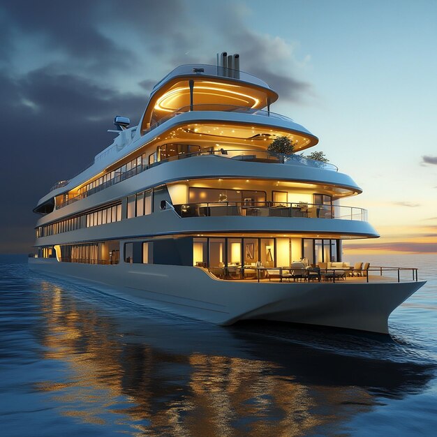 Photo sophisticated elegant cruise ship