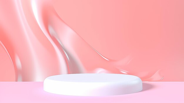 Sophisticated glass pedestal with gradient pastel backdrop AI generated