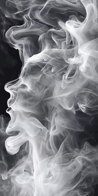 Photo sophisticated gray smoke background with ai icon