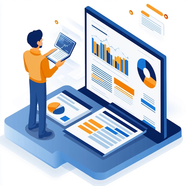 Photo sophisticated hr analytics platform with detailed reporting and predictive insights