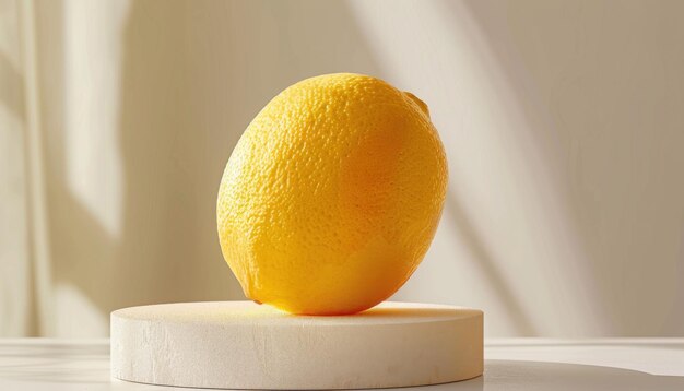 Photo sophisticated lemon sculptures for gourmet fruit displays