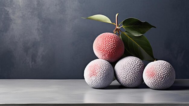 Photo sophisticated lychee arrangement in minimalist style