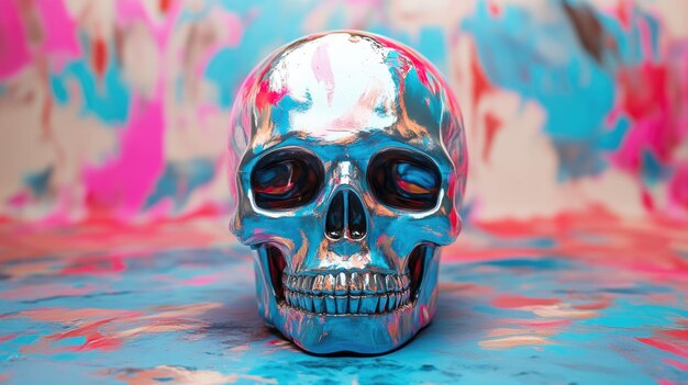 Photo sophisticated skull art with intricate detailing