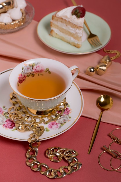 Sophisticated tea party composition