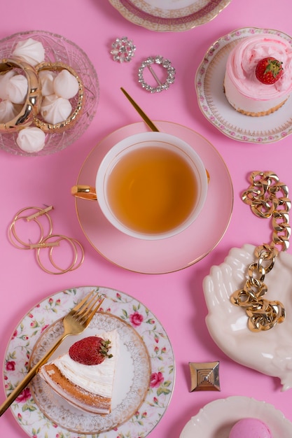 Sophisticated tea party composition