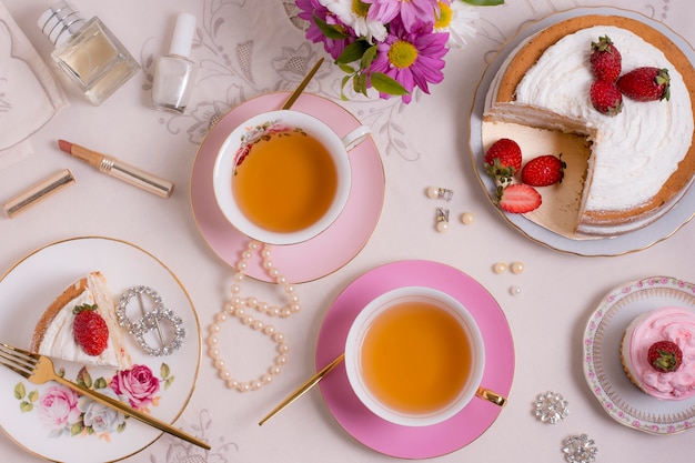 Sophisticated tea party composition