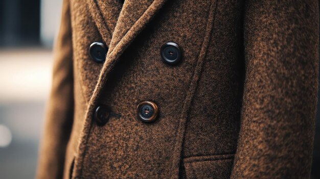 Photo sophisticated wool coat perfect for city strolls