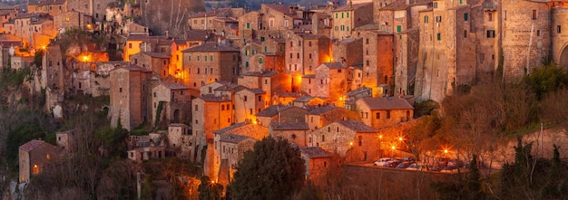 sorano  tuff city in tuscany italy