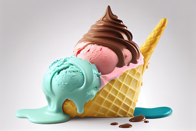 Sorbet Ice cream Generative Ai