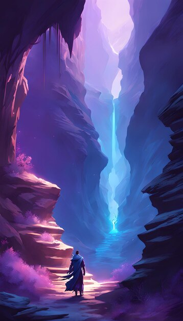 Sorcerer's Secret Canyon Fantasy Wallpaper