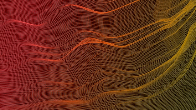 Sound beats rays background with lines