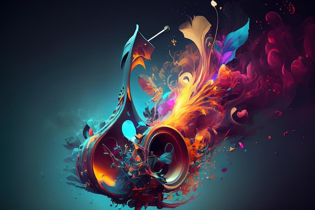 Sound inspiration Creative music Music vibes concept for concerts and festivals Generative Ai