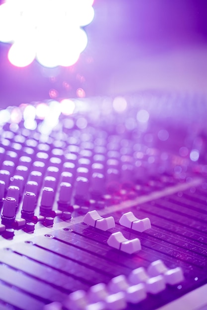 Sound recording studio mixer desk professional music production