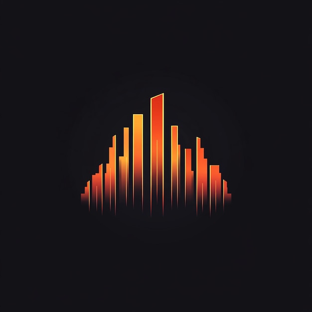 Photo sound wave illustration logo vector template