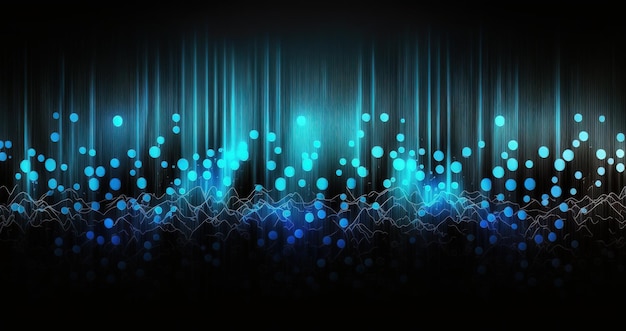 Sound waves oscillating with the glow of light abstract technology background