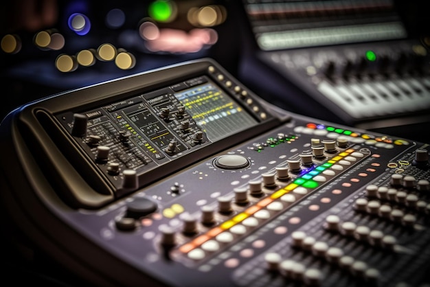 a soundboard symbolizing music production and audio engineering