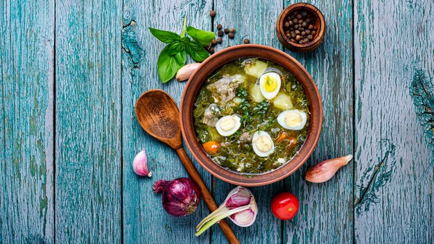 Soup of sorrel and nettles