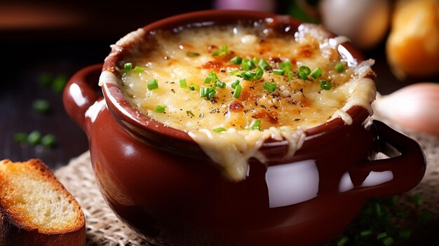 Soupe a l39Oignon Gratinee also known as French onion soup