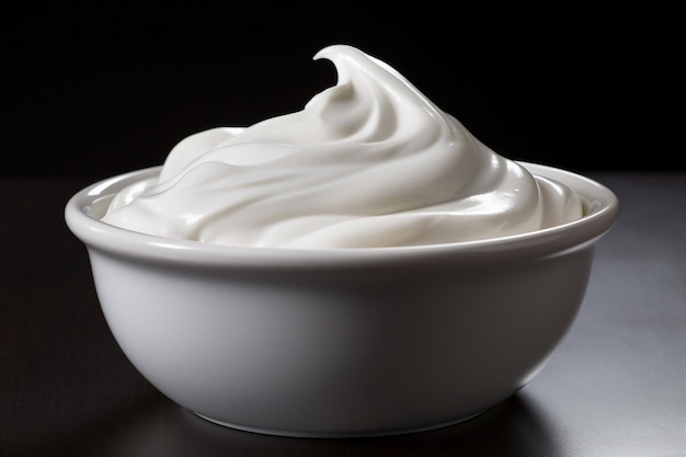 Sour cream in a bowl AI Generated