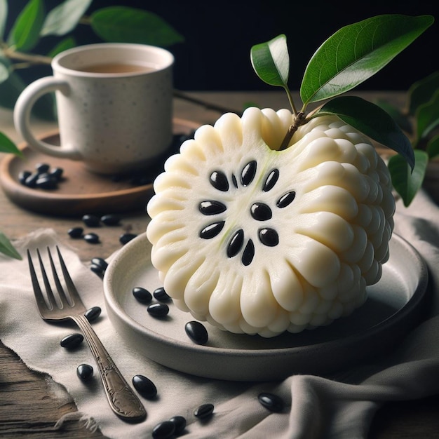 Soursop white background