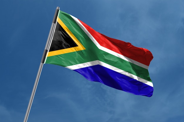 South Africa Flag waving