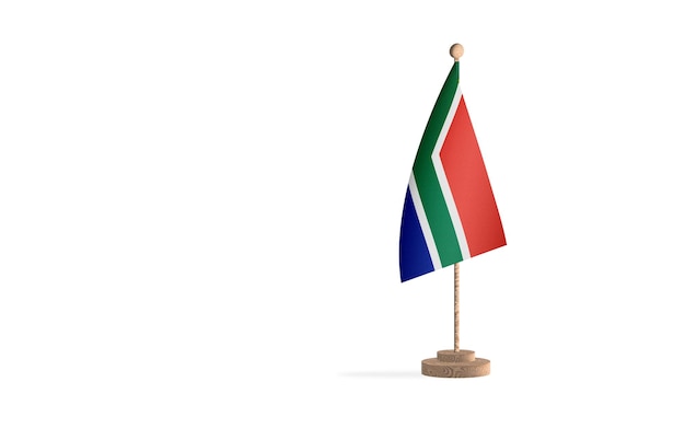 South Africa flagpole with white space background image