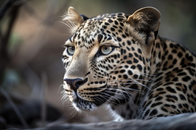 South African blur Wild leopards in the Kruger Natural Park take a break after hunting