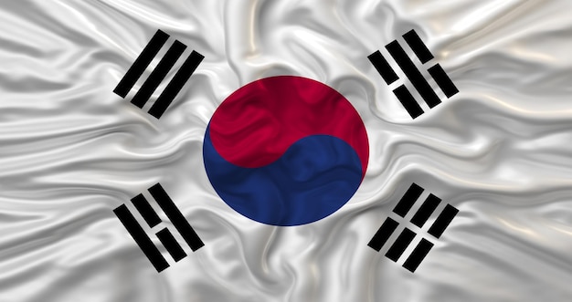 South Korea national wave flag.