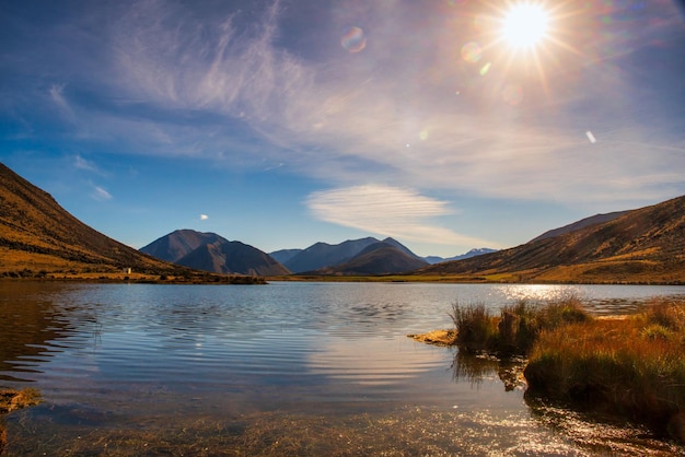 South Mavora Lake scenery in Fiordland National park