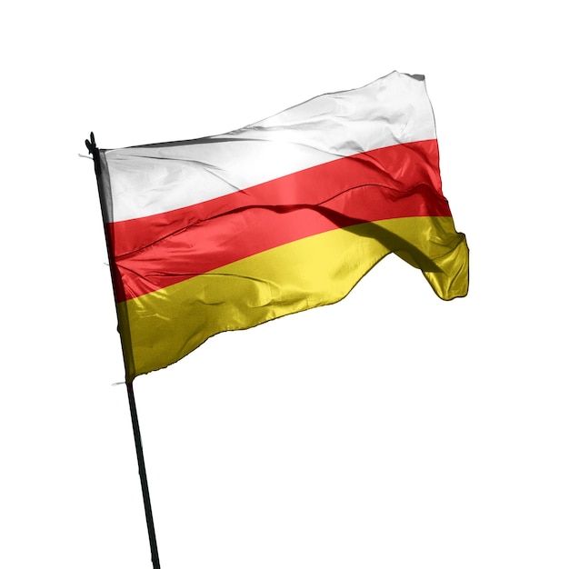 Photo south_ossetia flag on white background