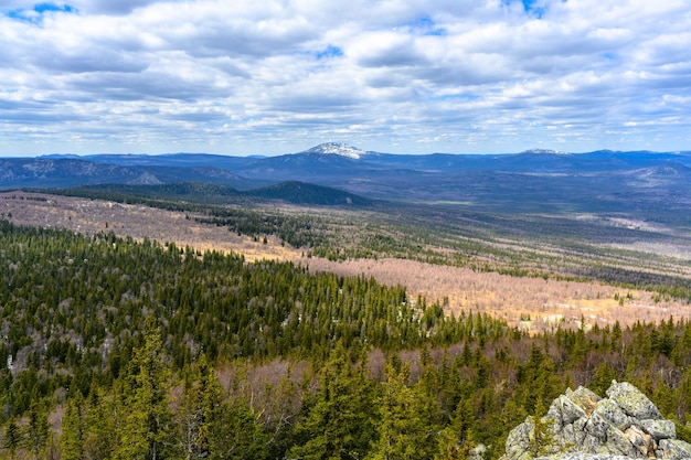 South Ural Mountains with a unique landscape vegetation and diversity of nature