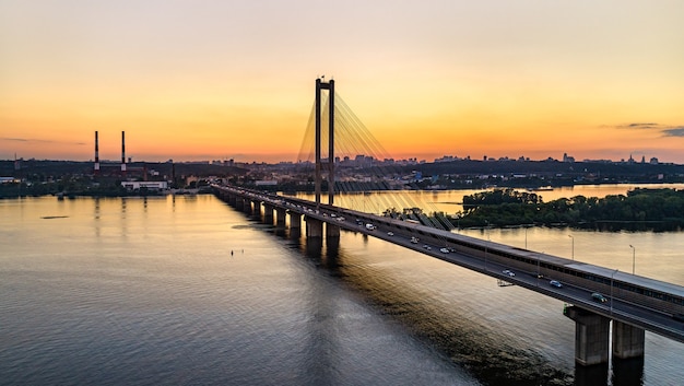 The Southern Bridge across the Dnieper in Kiev, the capital of Ukraine