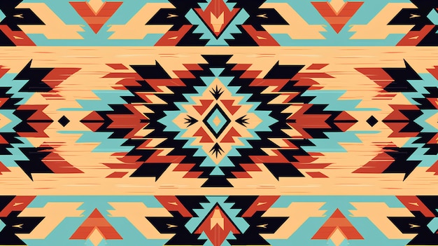 Photo southwestern navajo pattern print repeatable image