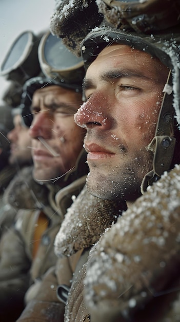 Photo soviet soldiers during the battle of stalingrad 1942