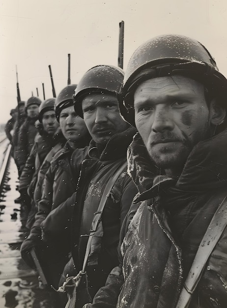 Photo soviet soldiers in winter gear