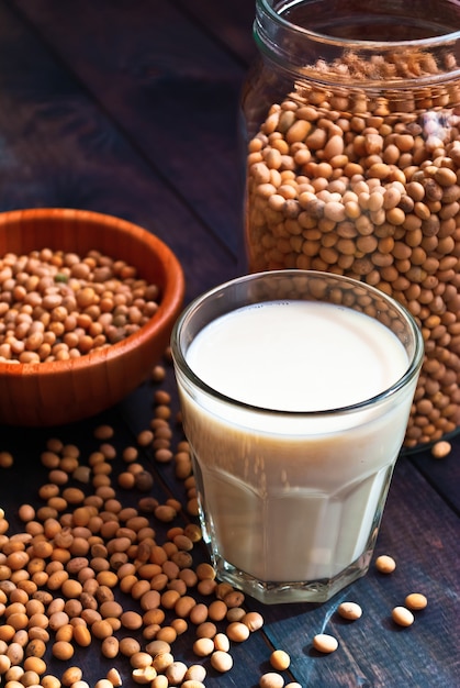 Soy milk and beans