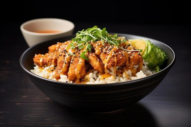 Soy Sesame Tofu Katsu Donburi Sensation