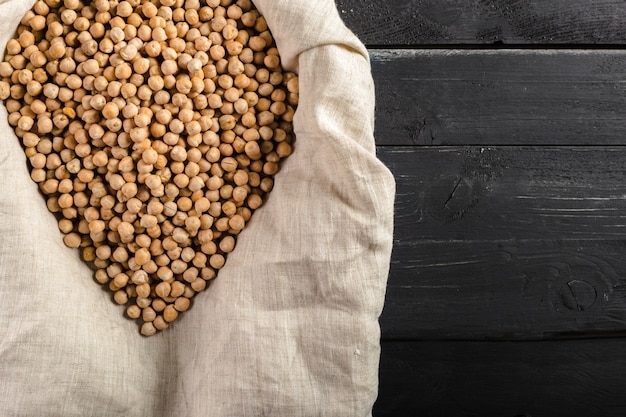 Soybean on wooden table