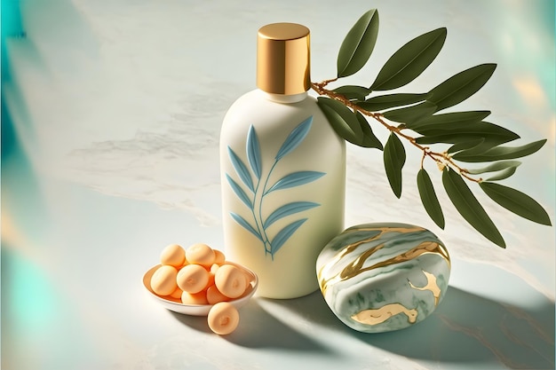 spa bath products 3d render