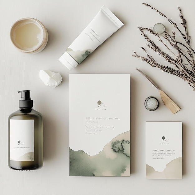 Photo spa branding mockup