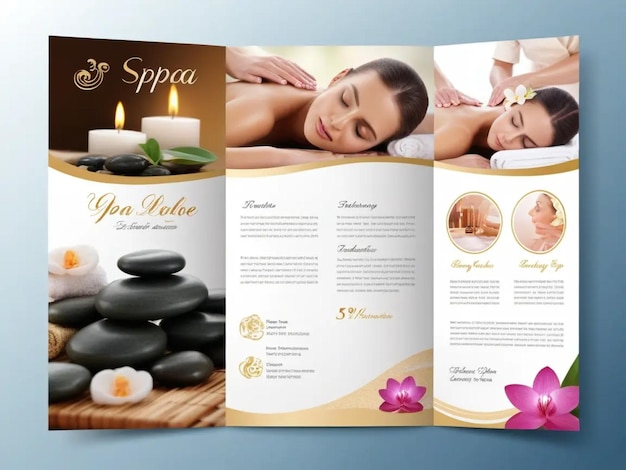 Photo a spa brochure template ideas