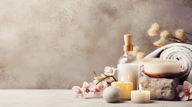 Spa composition with care items